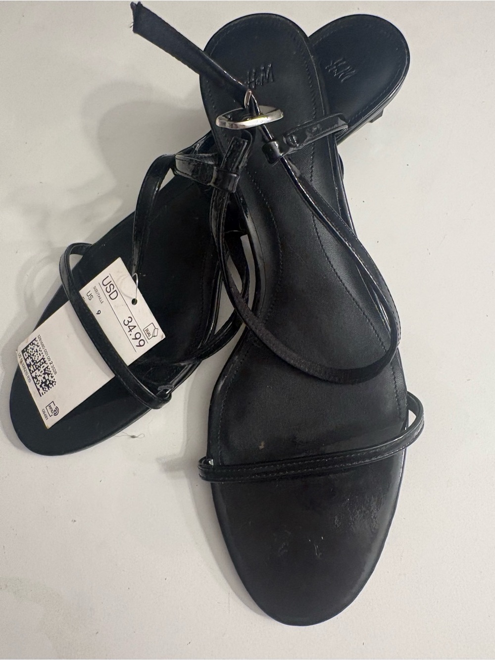 H&M Black Minimal Strappy Sandals